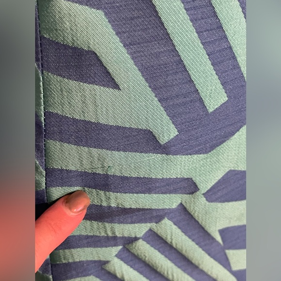 B MIchael America Red Collection Blue & Mint Patterned Knee Length Dress Size 4 - Picture 6 of 11